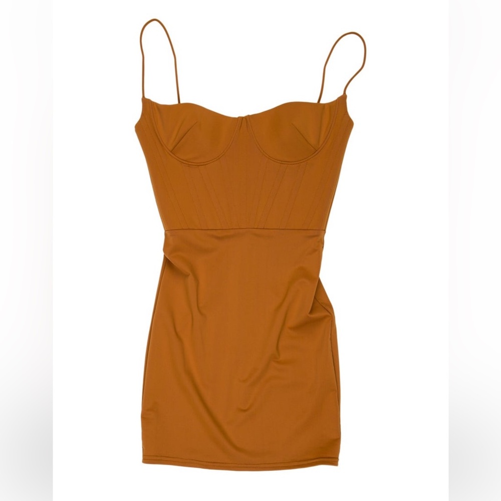 Alex Perry Camel Mini Dress - Picture 2 of 8